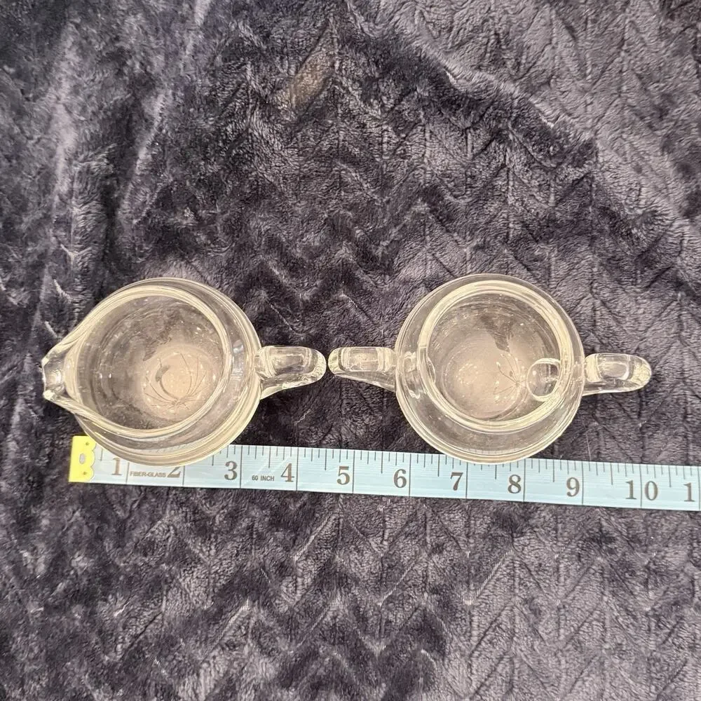 Tiffin Saturn Optic Cream and Sugar Set (2 Pc) VINTAGE EUC
